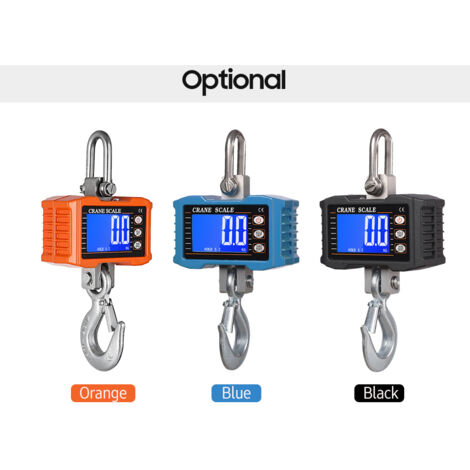 Eosnow Digitale Hangskala 1000 kg/ 2204 lbs tragbare Hochleistungskran -LCD -Hintergrundbeleuchtung Industrial Hook Scales Einheit Änderung/ Daten Halten/ Tara/ Null für den Bau des Bauwesens Marktfis (1/5)