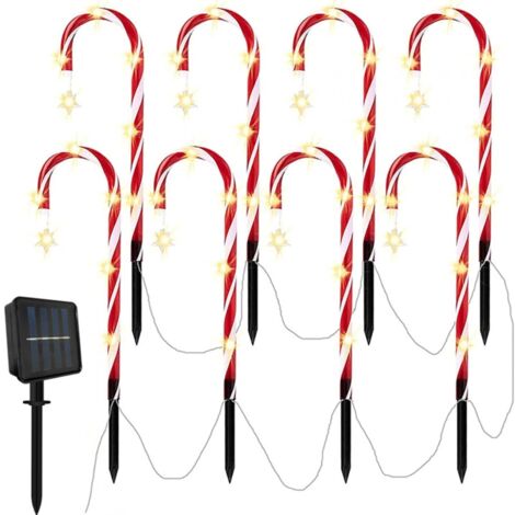 Eosnow Outdoor Solar Garden Lampe wasserdichte Weihnachtsrohr -Pfahl -Leichtplatten -Yard -Ornament für Innenräume oder (1/5)