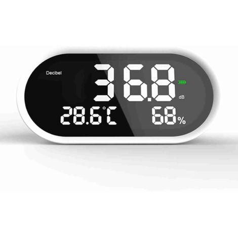 Eosnow 3in1 umfassende Umgebungstemperaturfeuchtigkeitsgeräuschtester Digital Display Dezibel Testmesser Schallpegel