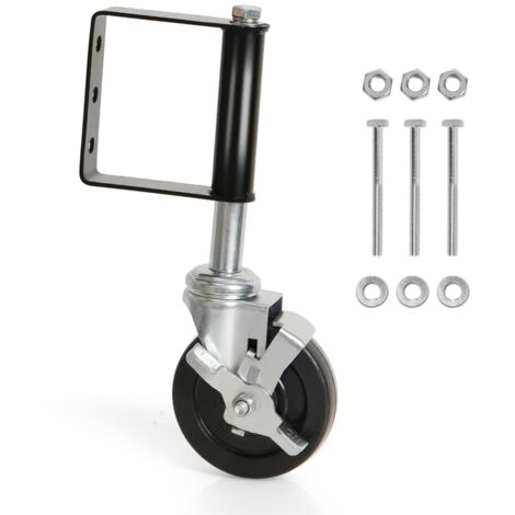 Eosnow 4 -Zoll -Tor Caster 330 lbs mit 360 ° Federbelastung einstellbares Rad mit Bremse für Hof -Workshop -Lagerhaus (1/3)