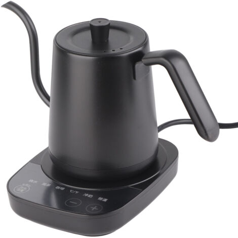 Eosnow Schwanenhals elektrischer Wasserkocher Edelstahl über Tee Kaffee Automatische Temperaturregelungstopf für Bürohaus schwarz CN 220 V (1/5)