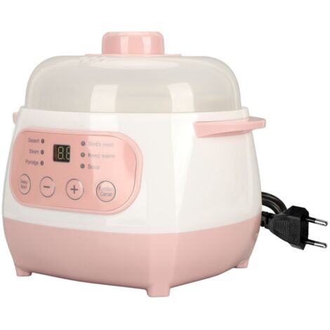 Eosnow Elektrischer Eintopf, 1 l, 200 W, sicherer intelligenter Keramikkocher für Haferbrei, Reissuppe, Anti-Trockenbrand, EU-Stecker 220 V (1/5)
