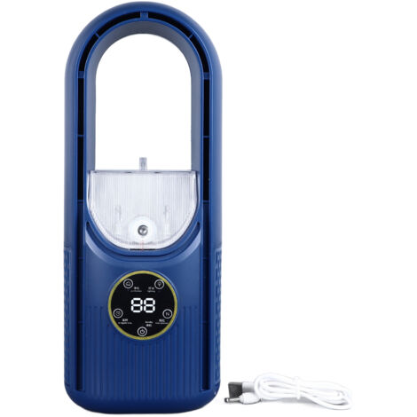 Eosnow Bladeless Lüfter 6 -Geschwindigkeitsanpassung 100 ml Wassertank Ruhige USB -Tisch -Kühlung mit Timing Blau (1/5)