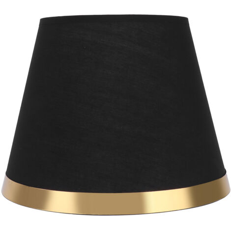 Eosnow Lampenschirm aus Stoff im europäischen Stil, moderner Lampenschirm für E27-Tischlampe, Stehleuchte, SuppliesPX125, Schwarz
