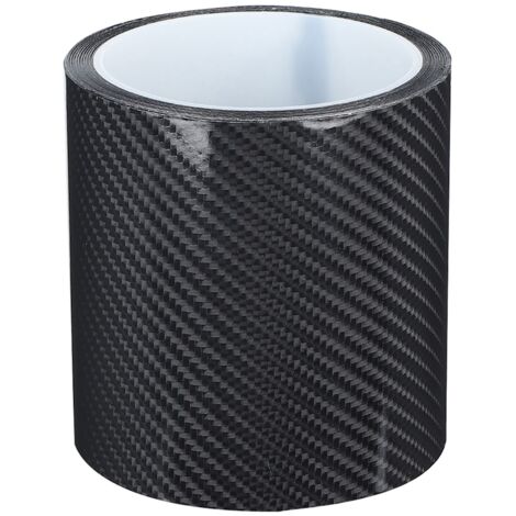 Eosnow Schwarzer Kohlefaser-Schutzfilm-Türkante-Wächter-Anti-Kratzer-Aufkleber (10 cm x 3 Meter) (1/5)
