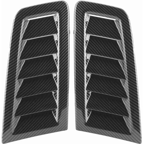 Eosnow 2pcs universelle Motorhaubenlüftungsschlitze Motorhaube Autos Außenteile für Fokus Rs Mk2 Stylecarbon Faserfarbe