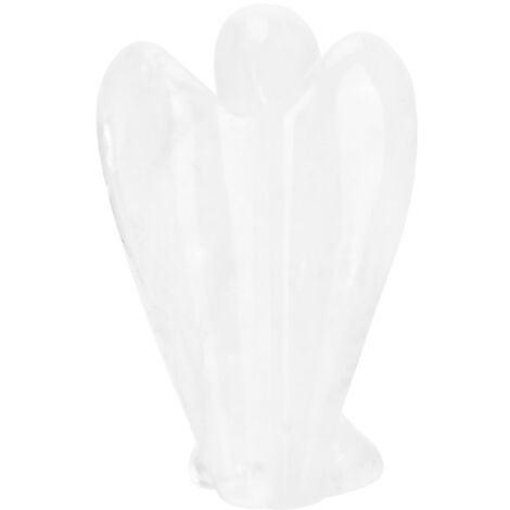 Eosnow Schöne natürliche klare Quarzkristallheilungskraft geschnitzter Engel Figur (02) (1/5)