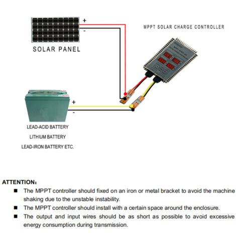 Eosnow 200W/300W/400W (optional) Maximal Power Point Tracking-Startdown Echtzeit-Solar-Batterie-Wiederaufladungsregler-LED-Anzeige 10  30 V Ausgangsspannung Einstellbarer staubsicherer wasserdicht (1/5)