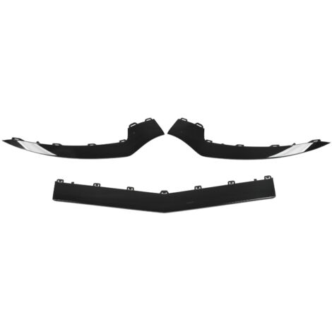 Jeffergarden 3 Stück glänzend schwarze Frontstoßstangen-Spoiler