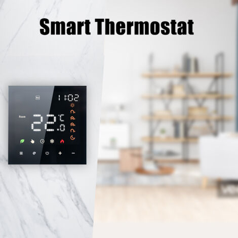Touchscreen Digital Thermostat Für Fußbodenheizung – Programmierbar, Weiß, 86x86mm