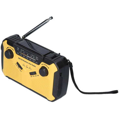 Decdeal Digital FM AM WB Radio Outdoor Notfall Solar Hand Crank Taschenlampe LEAD LESUNG SOS SOS Alarm 2500mAh Akku USB Ausgabe 3,5 mm Kopfhörerbuchse
