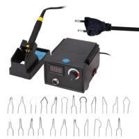Multifunktionales digitales elektrisches Kürbis-Holzbrand-Zeiger-Instrument mit 23-teiligen Heizstiftköpfen,EU-Stecker, Multicolor