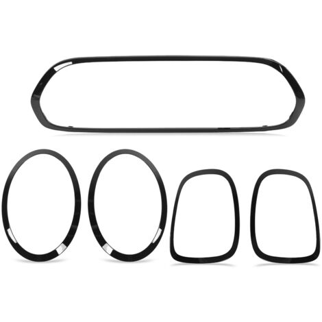 Eosnow 5 pezzi Gloss Black Faro Fanale posteriore Griglia Surround Copertura Trim Sostituzione per Mini F55 F56 F57 One Cooper S JCW 2014+