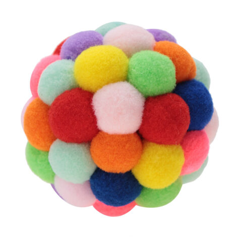 Eosnow Giocattolo di peluche colorato per animali domestici che gioca a palla Cane Cucciolo Gatto Esercizio Strumento di addestramento interattivo S