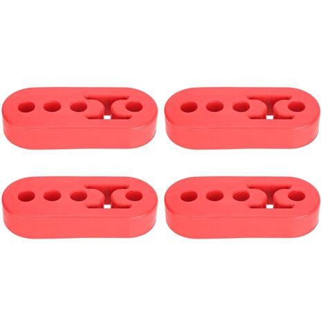 Eosnow Gancio di scarico marmitta regolabile in poliuretano universale a 4 fori da 12 mm, 4 pezzi, rosso (1/5)