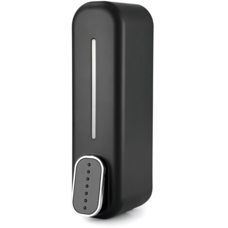 Eosnow Contenitore per gel doccia a parete in ABS con dispenser manuale per sapone da 300 ml, per hotel domestici, nero