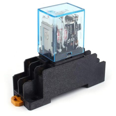 Eosnow Indicatore LED di pregevole fattura Relè di potenza elettromagnetico, nuovo CA 220 V con bobina di base per presa per motori di compressori di condizionatori d'aria domestici