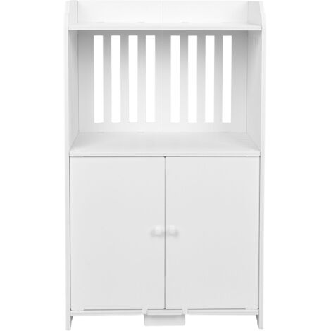 RASOO Armadietto Portaoggetti Da Bagno - 4 Cassetti, Mobile In MDF E1, Colore Nero, 83x31,8x31,8 Cm