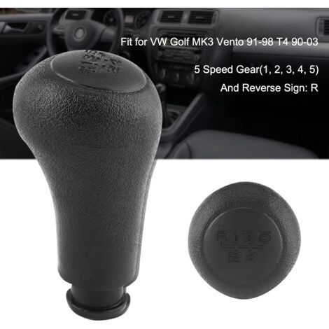 Eosnow Testa del bastone del pomello del cambio per auto a 5 velocità per Golf MK3 Vento 91-98 T4 90-03 1H0711141A (1/5)