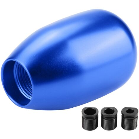 Eosnow Pomello cambio manuale a 5 marce per auto, leva del cambio con 3 adattatori 8/10/12 mm (blu) (1/5)