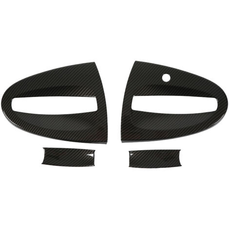 Eosnow Sostituzione del rivestimento della ciotola della maniglia della porta esterna dell'auto in stile fibra di carbonio 4 pezzi per Smart Fortwo W451 2009‑2015 (1/5)