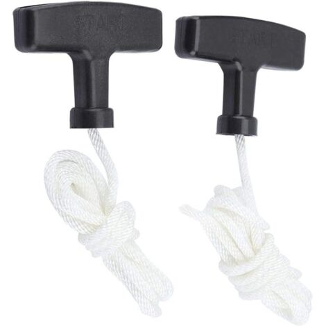 2 Pièces Corde de Début de Recul, Corde de Départ et Poignée, Corde de Démarrage pour Tondeuse à Gazon,pour Tondeuse à Gazon, Débroussailleuse, Pièces de Moteur de Coupe (145 mm, 5mm)