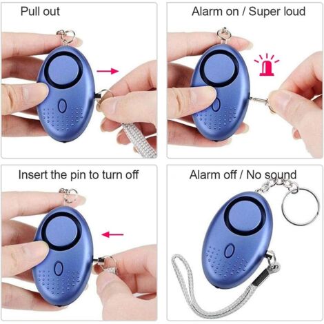 Alarme Personnelle, 5 Pièces 140DB Porte Cle Alarme d'urgence avec Tor