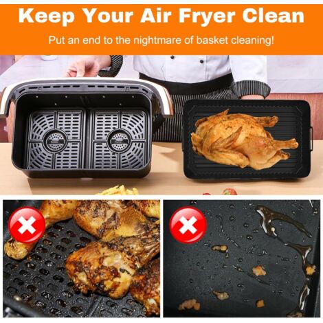 Moule Silicone Air Fryer pour Ninja Foodi Flex 10,4 L AF500EU - Accessoire Compatible avec Ninja Foodi Max AF500EU - Electroménager