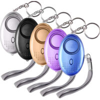 Abcrital – Alarme personnelle 5 pièces 140dB – Torche LED intégrée – Alarme d'urgence portable pour femmes, enfants, personnes âgées