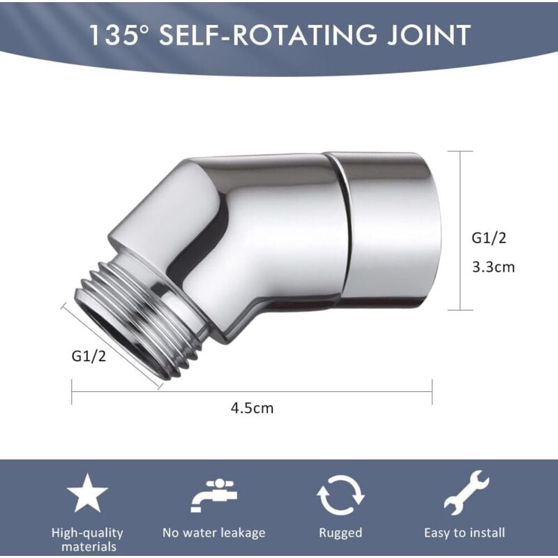 2 Set Brauseschlauch Muttern - Universal Adapter Für Duschkopf & Schlauch