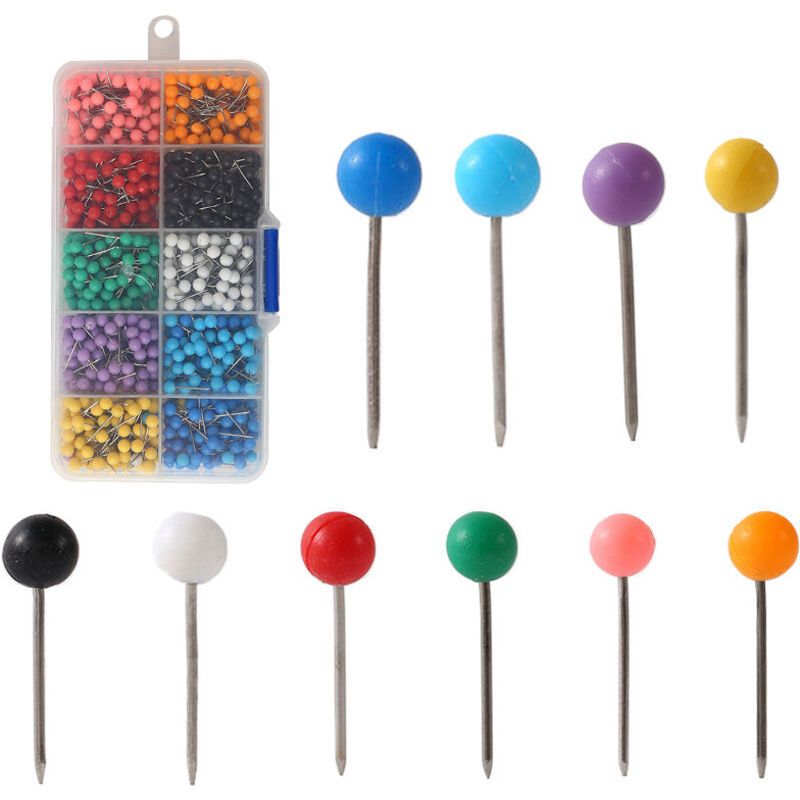 480 Stück Reißzwecken Metallisch – 6 Farben, Runder Kopf – Für Pinnwand & Karten