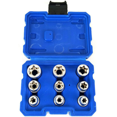 Ahlsen 9-teiliges 1/2-Zoll-E-Typ-Steckschlüsselset E-Steckschlüssel-Set (1/5)