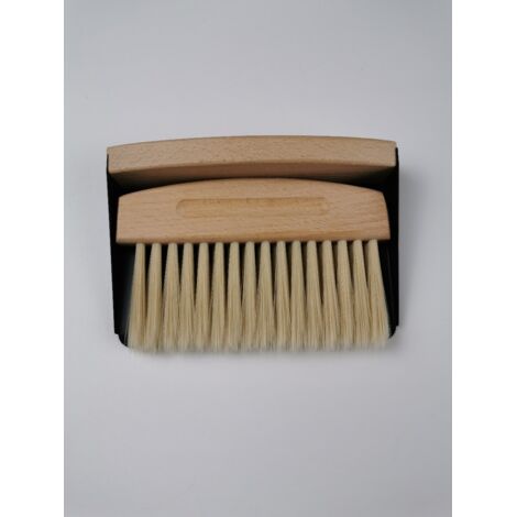 Ahlsen Tischbesen – Krümelfänger aus Buchenholz mit Schaufel – Handbesen für Küche, Esszimmer, Refektorium, 15,5 x 10 x 4 cm