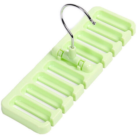 Ahlsen Krawattengürtel-Schal-Organizer-Halter, Gürtelhalter, Schrank-Organizer, Gürtelaufhänger, Aufbewahrungshalter, Utility-Aufhänger für Gürtel, Krawatten, Schals (grün), 22,7 x 7,5 x 1,08 cm (1/5)