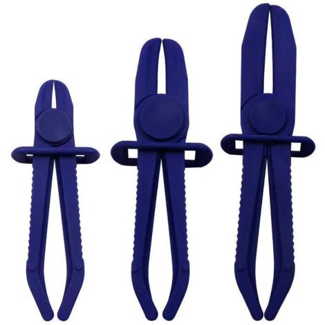 Ahlsen 3 Stück Schlauchklemmen 155, 185, 250 mm, Mini-Schlauchklemmen, Rohrzange, Zangenbox (1/4)