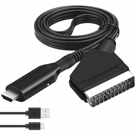 Ahlsen Scart-zu-HDMI-Konverter für HDTV/DVD/Set-Top-Box/PS3/PAL/NTSC – Starlight Audio-Video-Adapter (1/4)