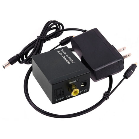 Ahlsen Digital-Analog-Audio-Konverter, optischer Koaxial-Digital-Koaxial-Toslink-zu-Analog-Rca-L/R-Audio-Konverter, Verstärker-Adapter