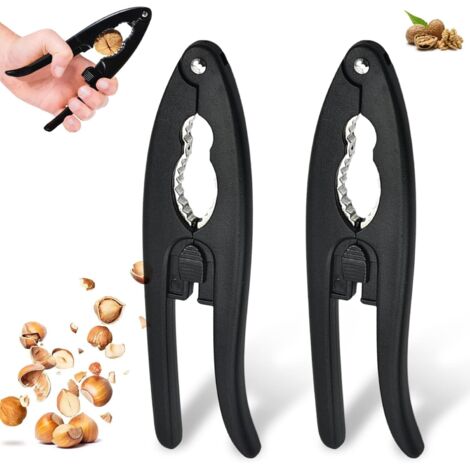 Ahlsen Stück Nussknacker, Nussknacker, Multifunktions-Nussknacker mit rutschfestem Griff, Nussknacker-Nussknackerzange aus Metall für Pekannüsse, Haselnüsse, Mandeln, Meeresfrüchte (1/5)