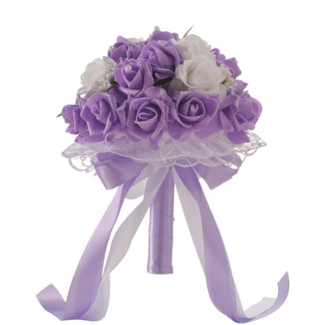 Ahlsen Kristallrosen Brautjungfer Hochzeit Brautstrauß Künstliche Seidenblumen (1/4)