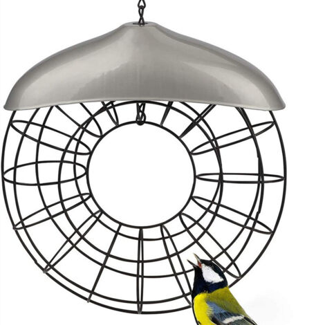 Ahlsen Wildvogel-Meisentalg-Futterkorb für Papageien, Spatzen, Outdoor-Vogelgarten, Metall-Wildpapageien-Futterspender, Vogelfutterkäfig (1/5)