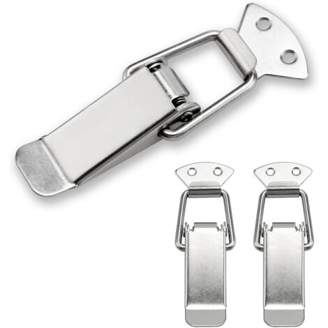 Ahlsen Stück Hebelverschluss-Federriegel, Federknebelriegel 112 mm, Federverschlussschnalle für Schrank, Schublade, Werkzeugtruhe (1/5)