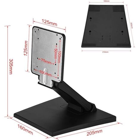 KKTONER Supporto Universale Per Monitor Scrivania VESA 75/100 Mm | Braccio Regolabile In Altezza, Inclinabile E Girevole 360° Per Schermi 13-32 Pollici Fino A 8kg