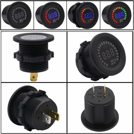 LED Digital Voltmeter Batterie Tankanzeige Für 12V-72V Motorrad Elektrisch Auto