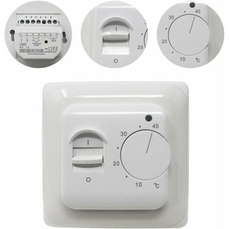 Ahlsen Kesselthermostat, manueller Raumthermostat, elektrische Fußbodenheizung mit AC 220 V 16 A Sonde, mechanischer Thermostatregler für Fußbodenheizung (1/5)