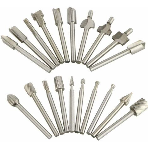 Ahlsen 20 Stück Hartmetall-Fräser, Dremel-Bohrer, Rotationsschleifer