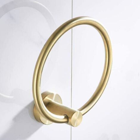 Ahlsen Handtuchring aus gebürstetem, goldfarbenem Edelstahl (1/5)