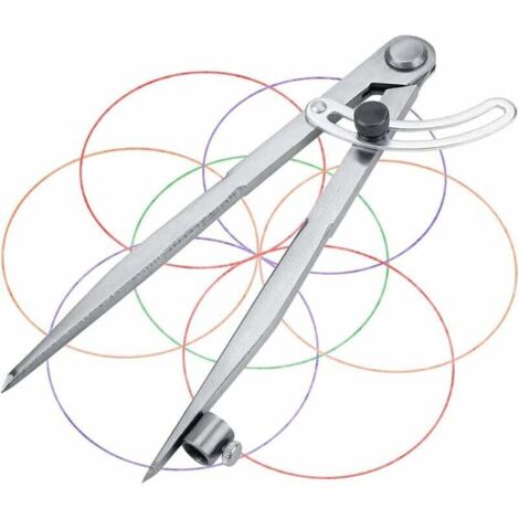 Ahlsen Messkompass, Trockenkompass-Flügelteiler – Industrielle Markierungslehre, großer professioneller Zirkel-Zirkel mit Flügel und Bleistifthalter für Schreiner/Zeichnen/Arbeiten