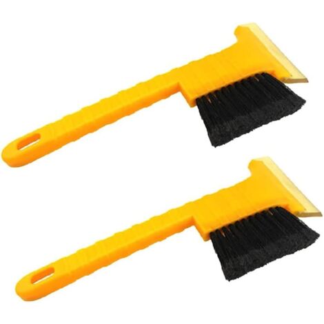 Ahlsen 2-in-1-Eiskratzer, Schneeschaber mit Bürste, multifunktionales Auto-Reinigungswerkzeug zum Entfernen von Frost und Schnee von der Windschutzscheibe, 2er-Pack (1/4)