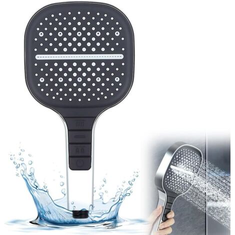 Ahlsen Universeller wassersparender Duschkopf, 7 Strahlarten (Silber) (1/5)