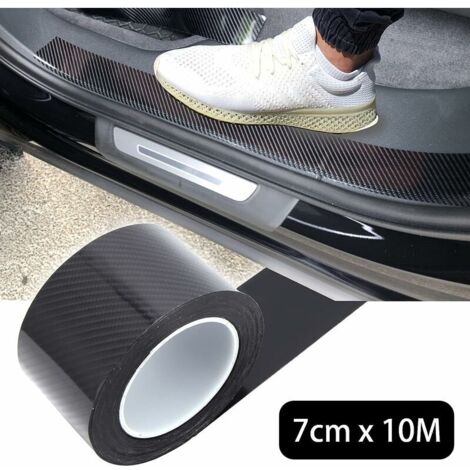 Ahlsen Autotürschwellenschutz, 7 x 10 m, universelle Türkantenschutzfolie, Carbonfaser-Nano-Klebeaufkleber für Auto-Stoßstangenschutz (1/5)
